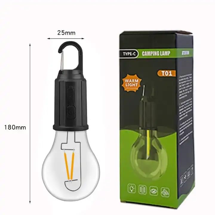 BUY 1 GET 1 FREE Rechargeable Camping Hanging Bulb with 3 Modes for  Tent Lamp, Camping, Hiking, Backpacking, Emergency Outage