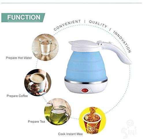 600ML Travel Electric Portable Foldable Kettle 220V 50Hz for Tea Coffee Hot Water