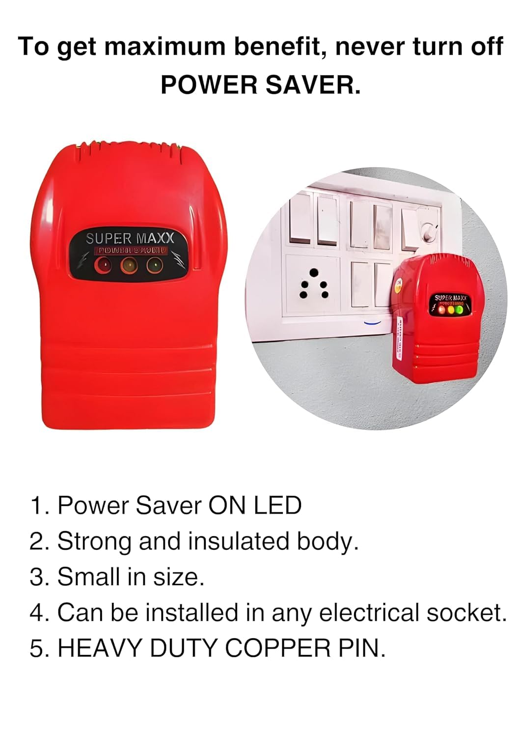 Max Turbo Power Saver & Money Saver(15kw Save Upto 40% Electricity Bill Everyday)