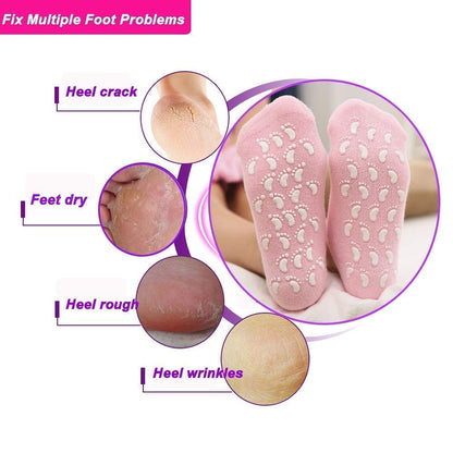 Silicone Gel Socks For Women And Men For Dry Cracked Feet Crack Heel Repair