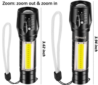 Rechargeable Led USB Mini Torch Light with COB Side Lantern (BUY 1 GET 1 FREE)