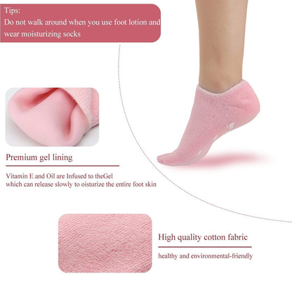 Silicone Gel Socks For Women And Men For Dry Cracked Feet Crack Heel Repair